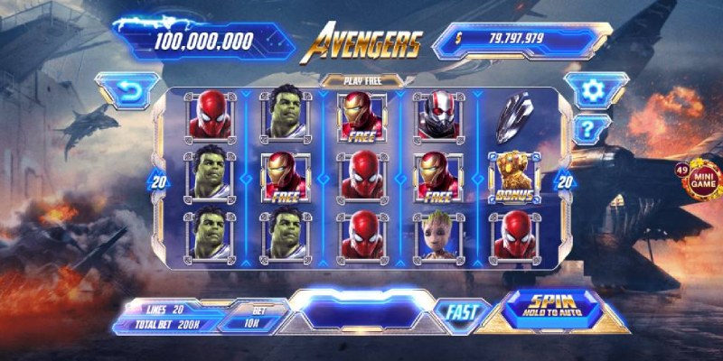 Nổ hũ cùng Avenger kiếm tiền thưởng vô cùng dễ dàng